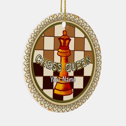 My Chess Queen  Keramik Ornament (Rechts)