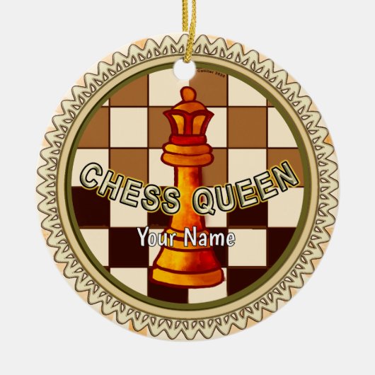 My Chess Queen  Keramik Ornament (Vorne)