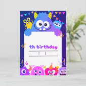 My child's birthday invitation card  einladung (Stehend Vorderseite)