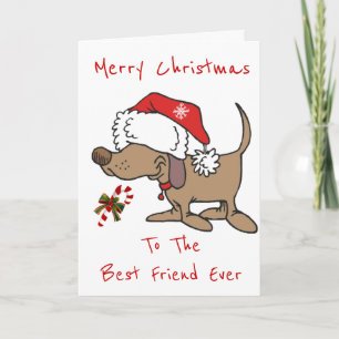 MY **CHRISTMAS CARTOON PUPPY**BEST FRIEND EVER FEIERTAGSKARTE