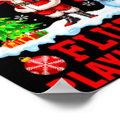 My Christmas Flute Playing Shirt Santa Instrumenta Poster (Ecke)