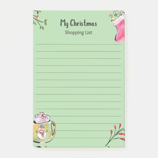 My Christmas List Post-it Klebezettel (Vorderseite)