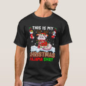 My Christmas Pajama Ragdoll Cat Santa Reindeer Hat T-Shirt (Vorderseite)