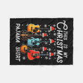 My Christmas Pajama Shirt Guitars Xmas Rock Men Bo Fleecedecke (Vorderseite (Horizontal))