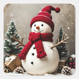 My Christmas  Quadratischer Aufkleber