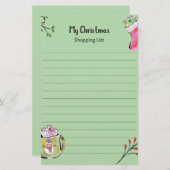 My Christmas Shopping List Briefpapier (Vorne/Hinten)