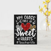 My Cl Is Full Of Heart Red Plaid Leopard Valent Karte (Gelbe Blume)