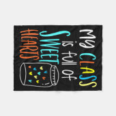 My Cl Is Full Of Sweet Hearts Teacher Valenti  Fleecedecke (Vorderseite (Horizontal))