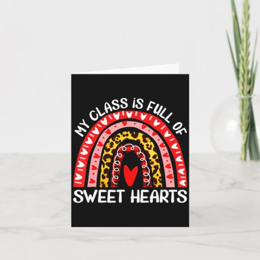 My Cl Is Full Of Sweet Hearts Teacher Valentine _1 Karte (Vorderseite)