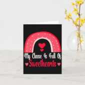 My Cl Is Full Of Sweethearts Rainbow Teacher Va Karte (Gelbe Blume)