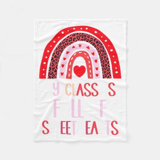 My Cl Is Full Of Sweethearts Teacher Valentines  Fleecedecke (Vorderseite)