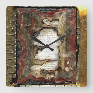 My Confession Quadratische Wanduhr