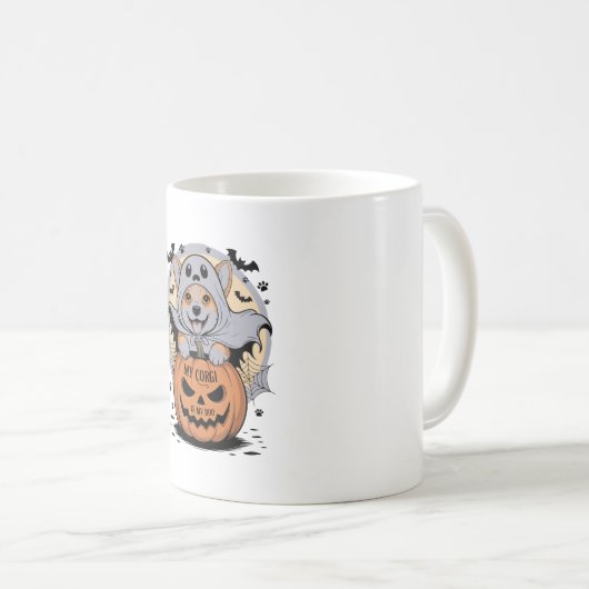 My Corgi is My Boo Halloween Kaffeetasse (VorderseiteRechts)