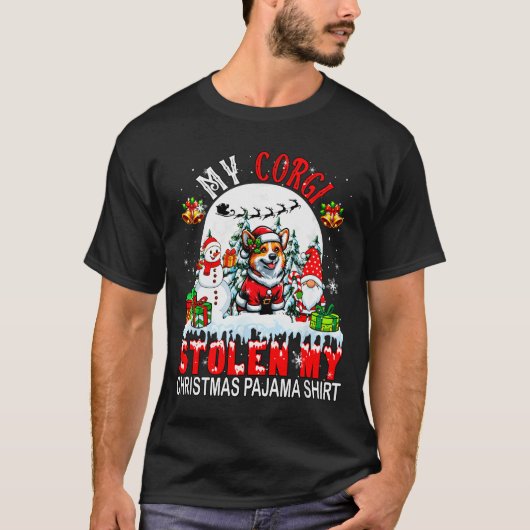 My Corgi Stolen My Christmas Pajama Shirt Santa Do (Vorderseite)