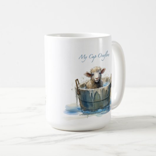 My Cup Overflows - Psalm 23 Kaffeetasse (VorderseiteRechts)