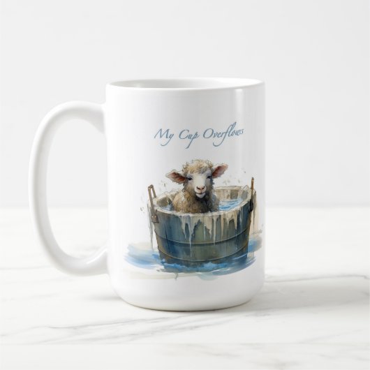My Cup Overflows - Psalm 23 Kaffeetasse (Links)