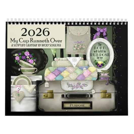 "My Cup Runneth Over" 2026 Scripture Calendar Kalender (Titelbild)