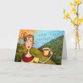 My Cup Runneth Over - Greeting Card Karte (Gelbe Blume)