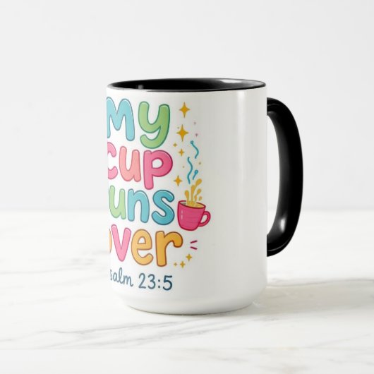 My Cup Runs Over Cute Combo Mug Tasse (VorderseiteRechts)