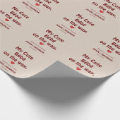 My Cute Bébé on the Way Funny Co-ed Baby Shower Geschenkpapier (Ecke)