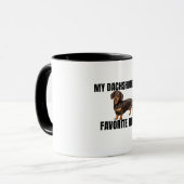 My Dachshund Is My Favorite Human Mug Tasse (Vorderseite Links)