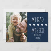 My Dad My Hero Scrip Photo Dad Ankündigung (Vorderseite)
