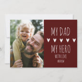 My Dad My Hero Scrip Photo Red Ankündigung (Vorderseite)