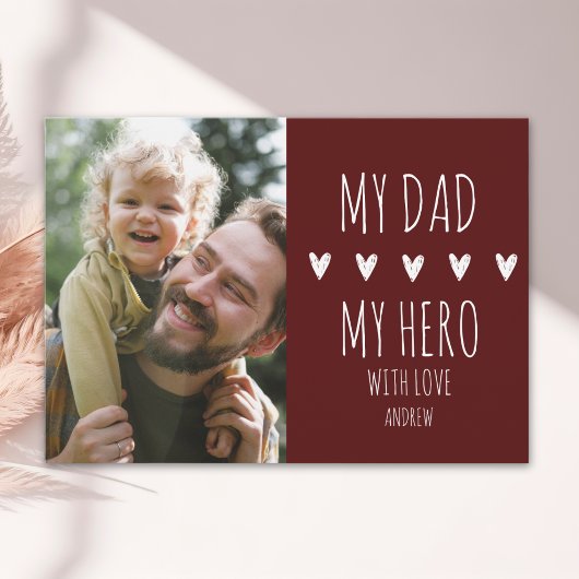 My Dad My Hero Scrip Photo Red Ankündigung