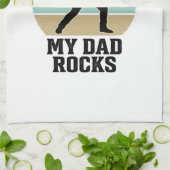 My Dad Rocks Vintage Guitar Sunset Shirt Design_1 Geschirrtuch (Gefaltet)