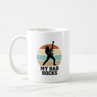 My Dad Rocks Vintage Guitar Sunset Shirt Design_1 Kaffeetasse
