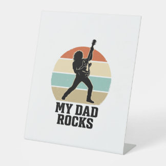 My Dad Rocks Vintage Guitar Sunset Shirt Design_1 Sockelschild