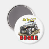 My_Daddy_Daddy_Rocks_ZJ Magnet (Vorderseite/Rückseite)