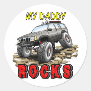 My_Daddy_Daddy_Rocks_ZJ Runder Aufkleber