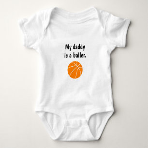 "My daddy is a baller." Basketball Baby Strampler