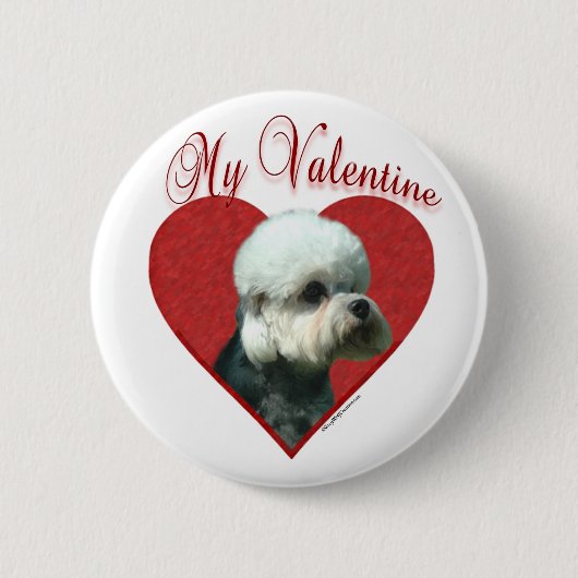 My Dandie Dinmont Terrier Valentine Button (Vorderseite)