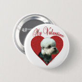 My Dandie Dinmont Terrier Valentine Button (Vorne & Hinten)