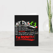 My Day I'm Booked Christmas Schedule Time Karte (Vorderseite)