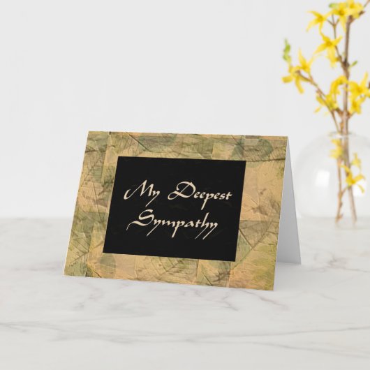 My Deepest Sympathy Karte (Gelbe Blume)