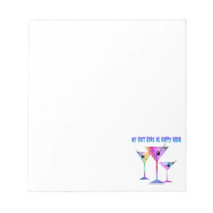 My DIET ENDS at Happy Hour! Notizblock