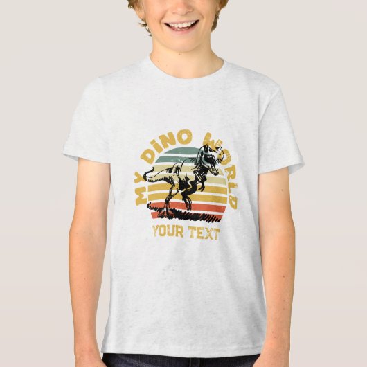 My Dino World Youth Tri-Blend Shirt (Vorderseite)