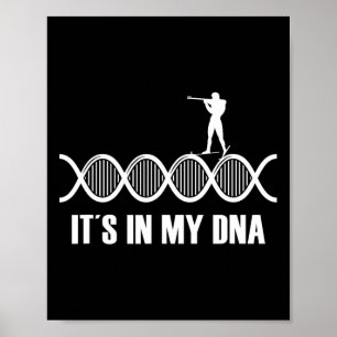 My Dna Biathlon Fingerprint Skifahren Slogan Shoot Poster