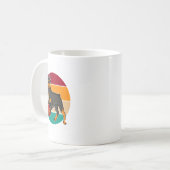 My Doberman Is My Valentine Heart Retro Sunset Dog Kaffeetasse (Vorderseite Links)