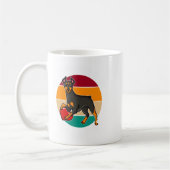 My Doberman Is My Valentine Heart Retro Sunset Dog Kaffeetasse (Links)