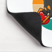 My Doberman Is My Valentine Heart Retro Sunset Dog Mousepad (Ecke)