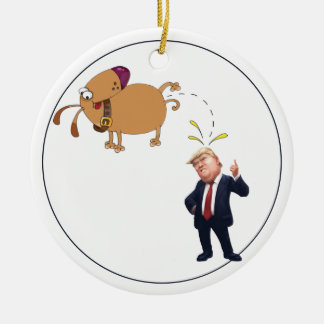 My Dog And The Pres Keramik Ornament