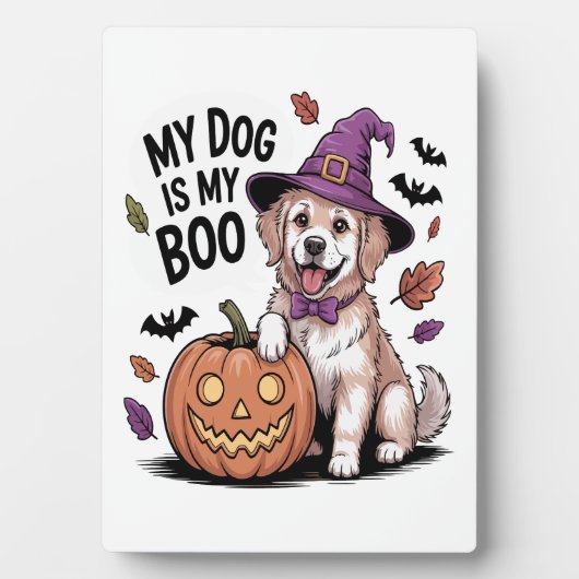 My Dog is My Boo Halloween Fotoplatte (Vorderseite)