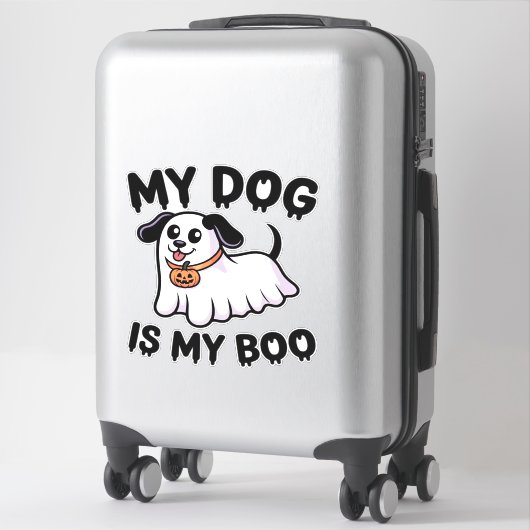 My Dog Is My Boo Shirt � Funny Dog Lover Gift 2025 Aufkleber (Koffer)