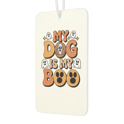 My Dog Is My Boo Shirt � Funny Dog Lover Gift 2025 Autolufterfrischer (Links)