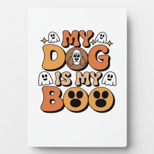 My Dog Is My Boo Shirt � Funny Dog Lover Gift 2025 Fotoplatte (Vorderseite)