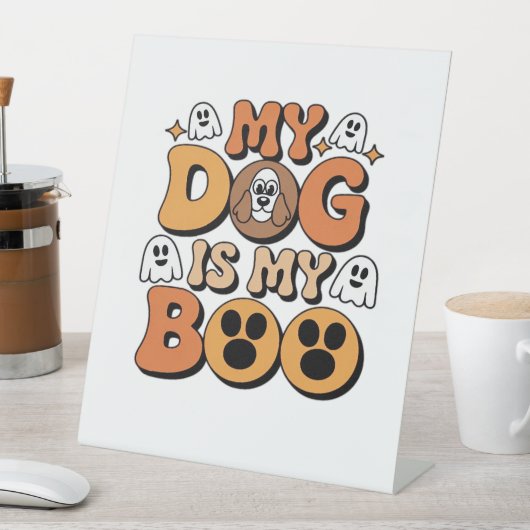 My Dog Is My Boo Shirt � Funny Dog Lover Gift 2025 Sockelschild (In Situ)